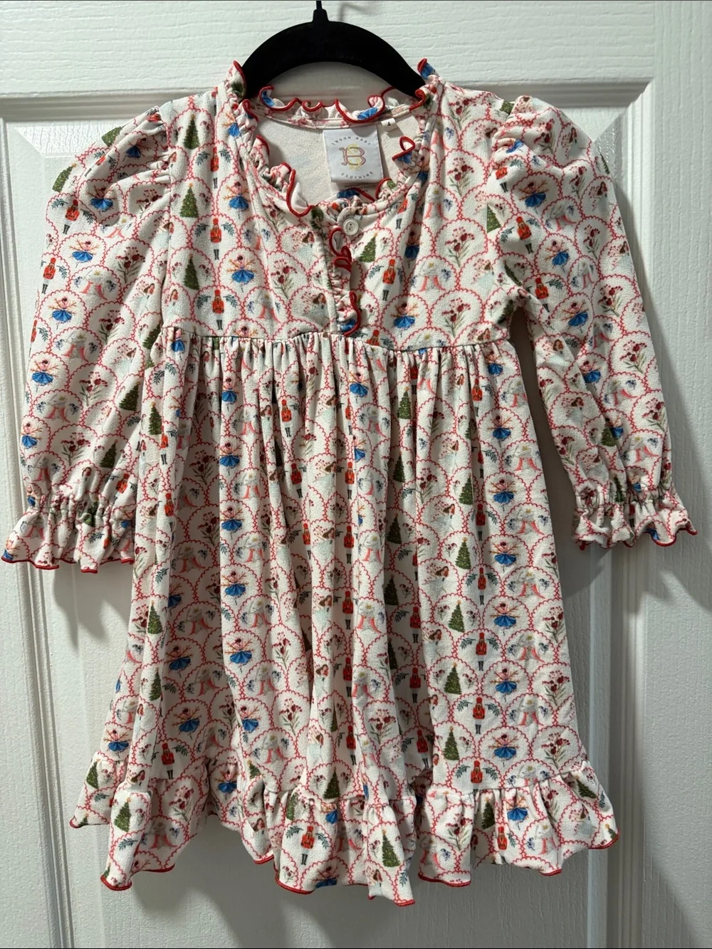 Swoon Baby Floral Button-Front Ruffle Dress Size 4